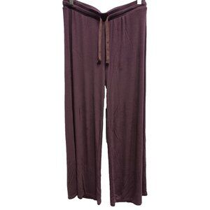 LAMade Womens Wide Leg BOHO Loungewear Pants Medium Purple Soft Comfy Drawstring